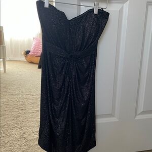 Ark & Co Strapless Black Glitter Dress